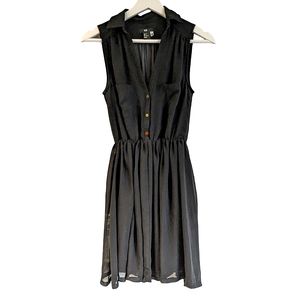 H&M Black Sleeveless Mini Dress size 4
